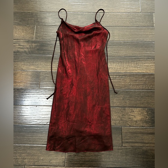 jonathan martin Dresses & Skirts - Jonathan Martin Red Dress Slip On Strappy Y2K Gothic Vampire